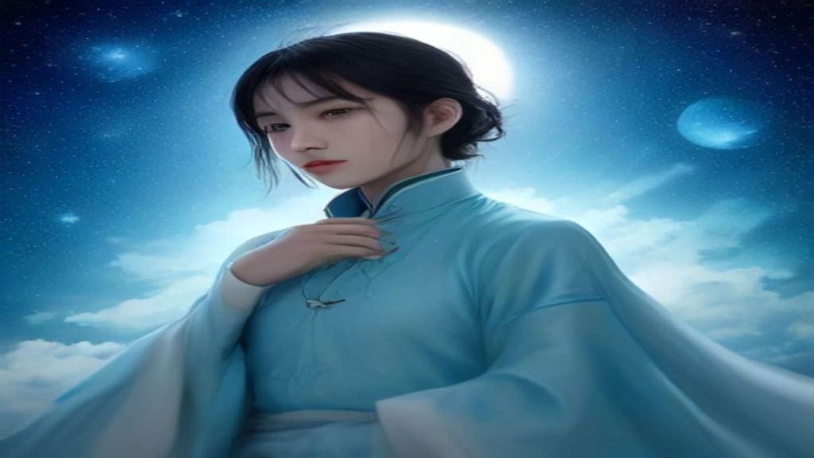 叶罗丽魔法仙境全景图，粉蓝色星空下多位仙子身着华丽礼服在水晶宫殿前翩翩起舞，画面梦幻唯美充满童话气息